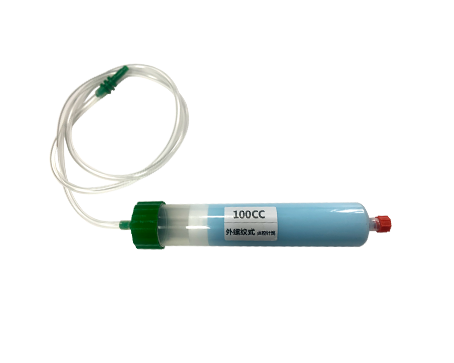 HY226外螺纹式点胶针筒100CC装蓝色导热泥